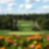 Golf course landscape during The Masters tournament