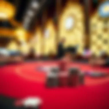 Strategic Play at the Casino Casino Gaming Table with Chips