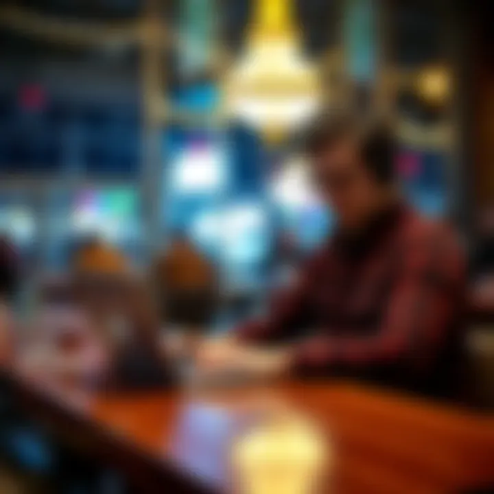 Earning Through Remote Work in Vegas Freelancer Working on Laptop in a Café