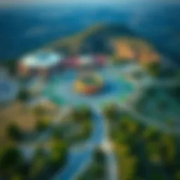 Aerial view of a reservation casino surrounded by natural landscapes