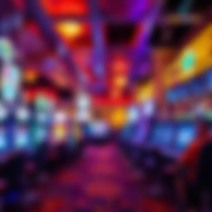 Vibrant gaming floor filled with slot machines and gaming tables at the Rio Casino