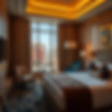 Luxurious room at the Rio Casino Hotel showcasing elegant decor and stunning views