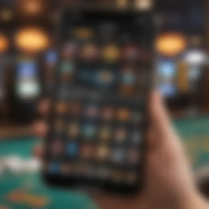 User interface of Rivers Casino app highlighting features