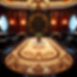 Elegant rounders poker table showcasing intricate design elements