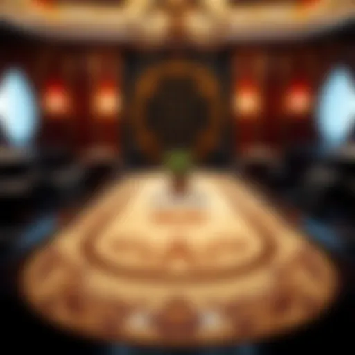 Elegance in Rounders Poker Table Design Elegant rounders poker table showcasing intricate design elements