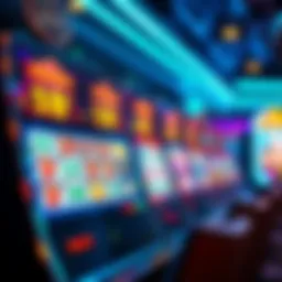 An engaging slot machine display with vibrant colors and enticing symbols.