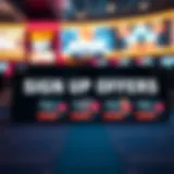 Exploring Sign Up Offers A modern sports betting interface showcasing different sign up offers
