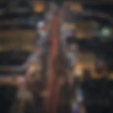 Las Vegas Strip: A Hub of Opportunity Aerial view of the vibrant Las Vegas Strip at night