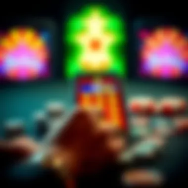 Visual representation of lottery ticket gameplay