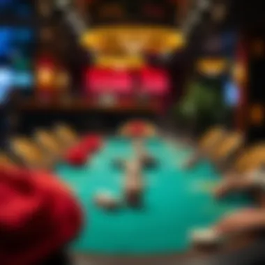 Texas Tea Game Table Setup A vibrant table setup for the Texas Tea game showcasing the unique elements of the game.