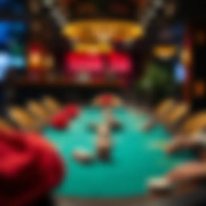 Texas Tea Game Table Setup A vibrant table setup for the Texas Tea game showcasing the unique elements of the game.