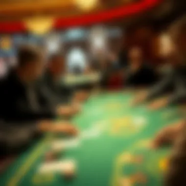 Players engaged in strategy discussions at a Pai Gow table