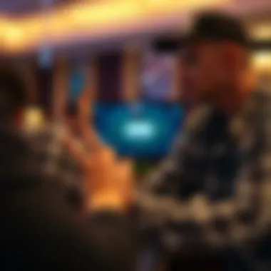 User Engagement with Training App User engaging with a blackjack training app