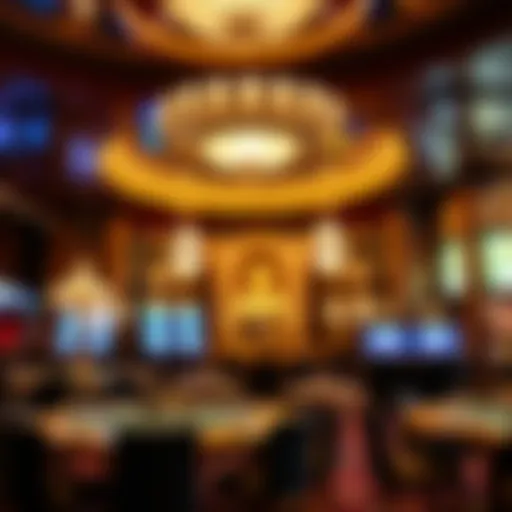Luxurious Ambiance of Gold Bar Casinos Elegant depiction of a gold bar casino interior