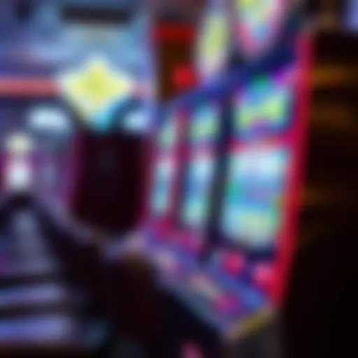 Modern slot machine with vibrant graphics