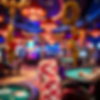 Seasonal Trends and Casino Promotions Seasonal decorations in a casino, indicating special events and promotions