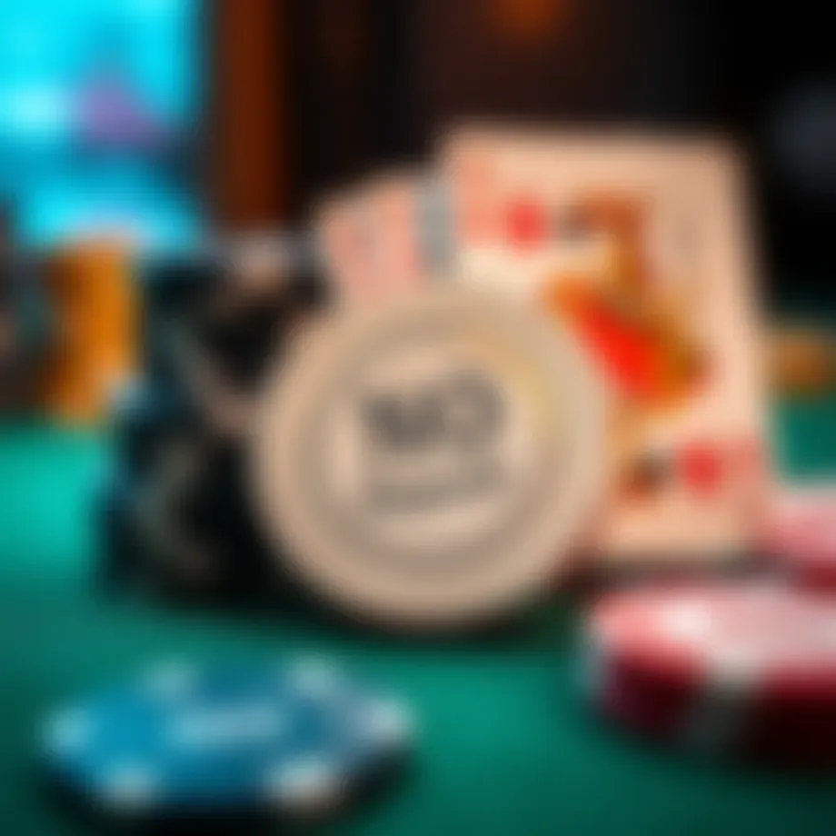 Representation of poker chips and cards reflecting no deposit codes