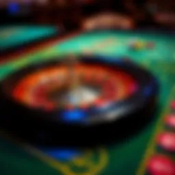 Strategic betting layout on a roulette table