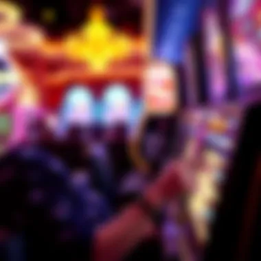 Enjoying Slot Games in Vegas Player enjoying slots at a casino