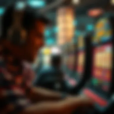 An illustration depicting the psychology of gambling excitement