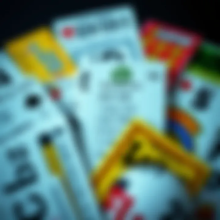 Variety of Pennsylvania Lottery Tickets Diverse lottery tickets displayed