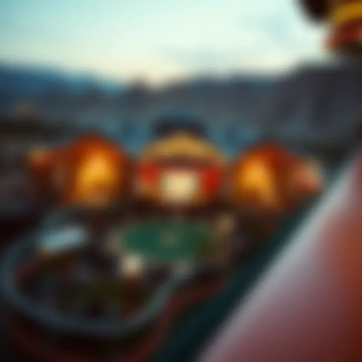 A panoramic view of the West Casino landscape showcasing its architectural beauty