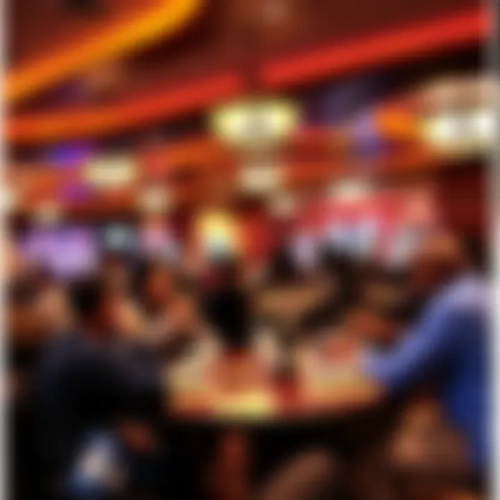 Dining area with guests enjoying meals